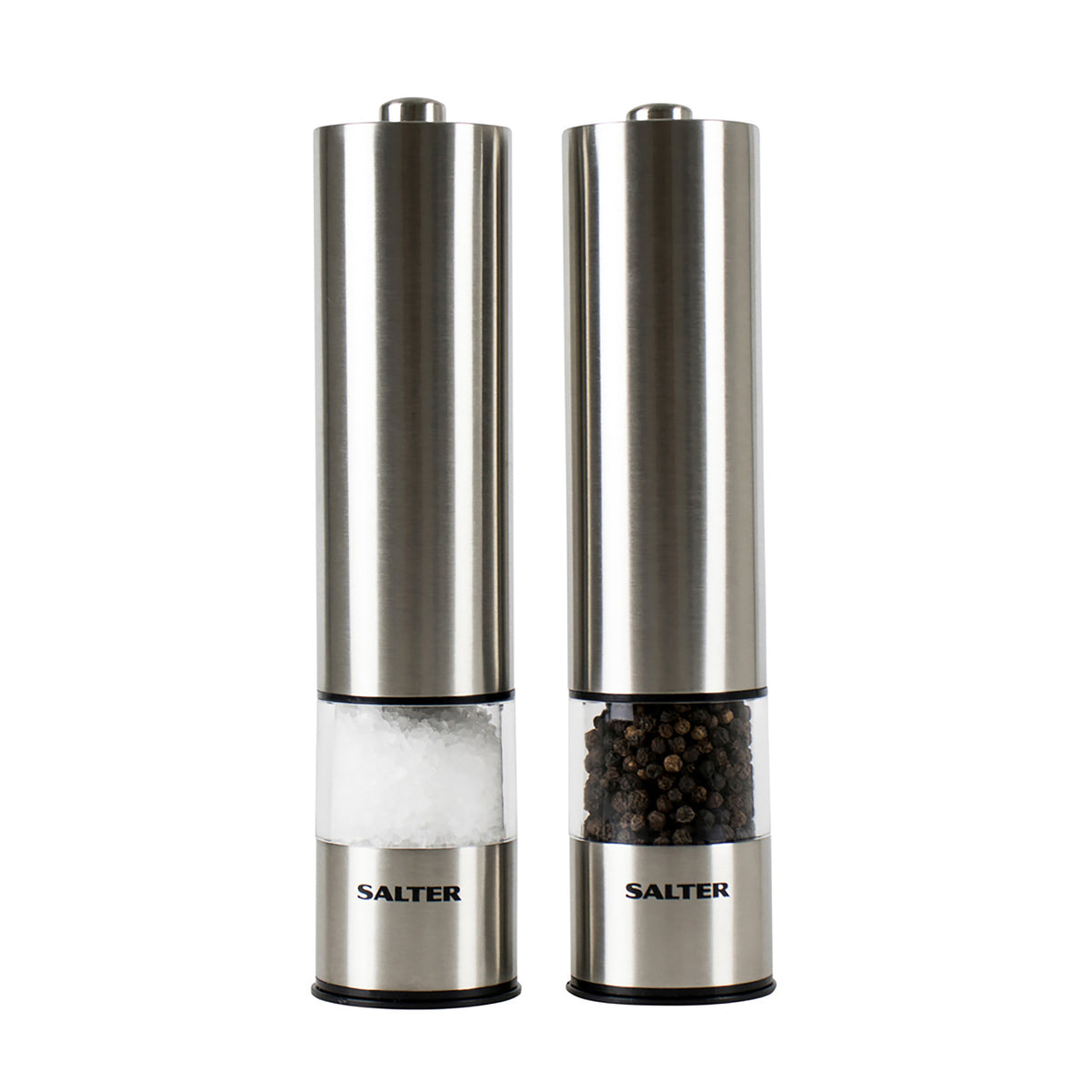 Salter Stainless Steel Electronic Salt & Pepper Mill Set salterhome