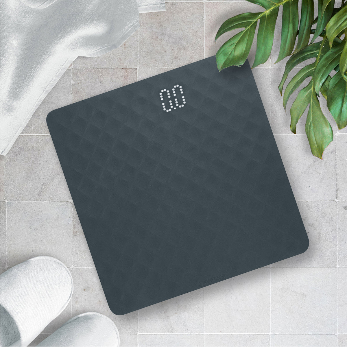 Salter Splash Anti-slip Silicone Bathroom Scale 180kg Grey