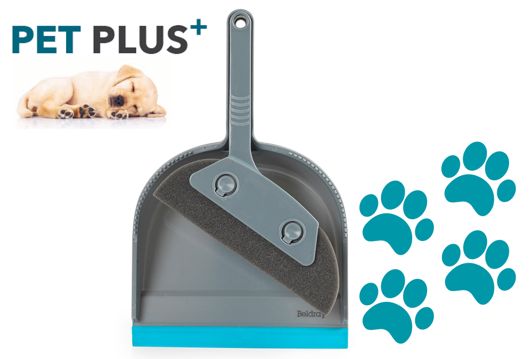 Beldray Pet Plus Foam Dustpan and Brush Ideal for Families with Pets