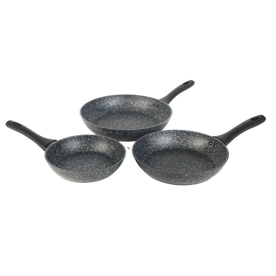 Salter Megastone Thermo Collar 3pc Frypan Set
