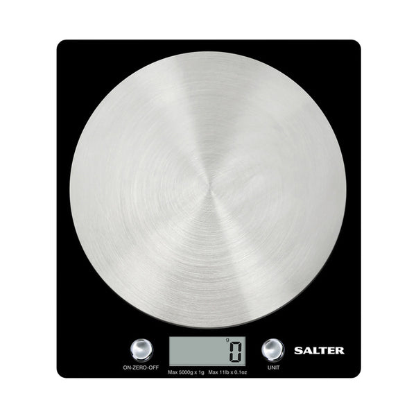 Salter Disc Digital Kitchen Scale 5kg Black & S/Steel – salterhome.com.au