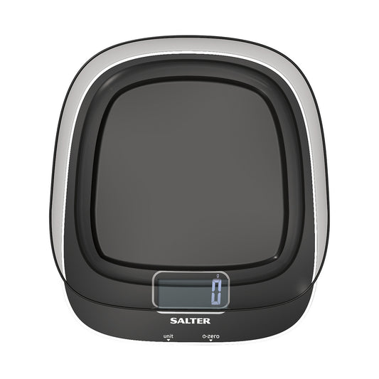 Salter Contour High Capacity Scale Glass Bowl 20KG  Black