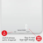 Salter Glass Ghost Digital Kitchen Scale - White 5KG