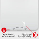 Salter Glass Ghost Digital Kitchen Scale - White 5KG